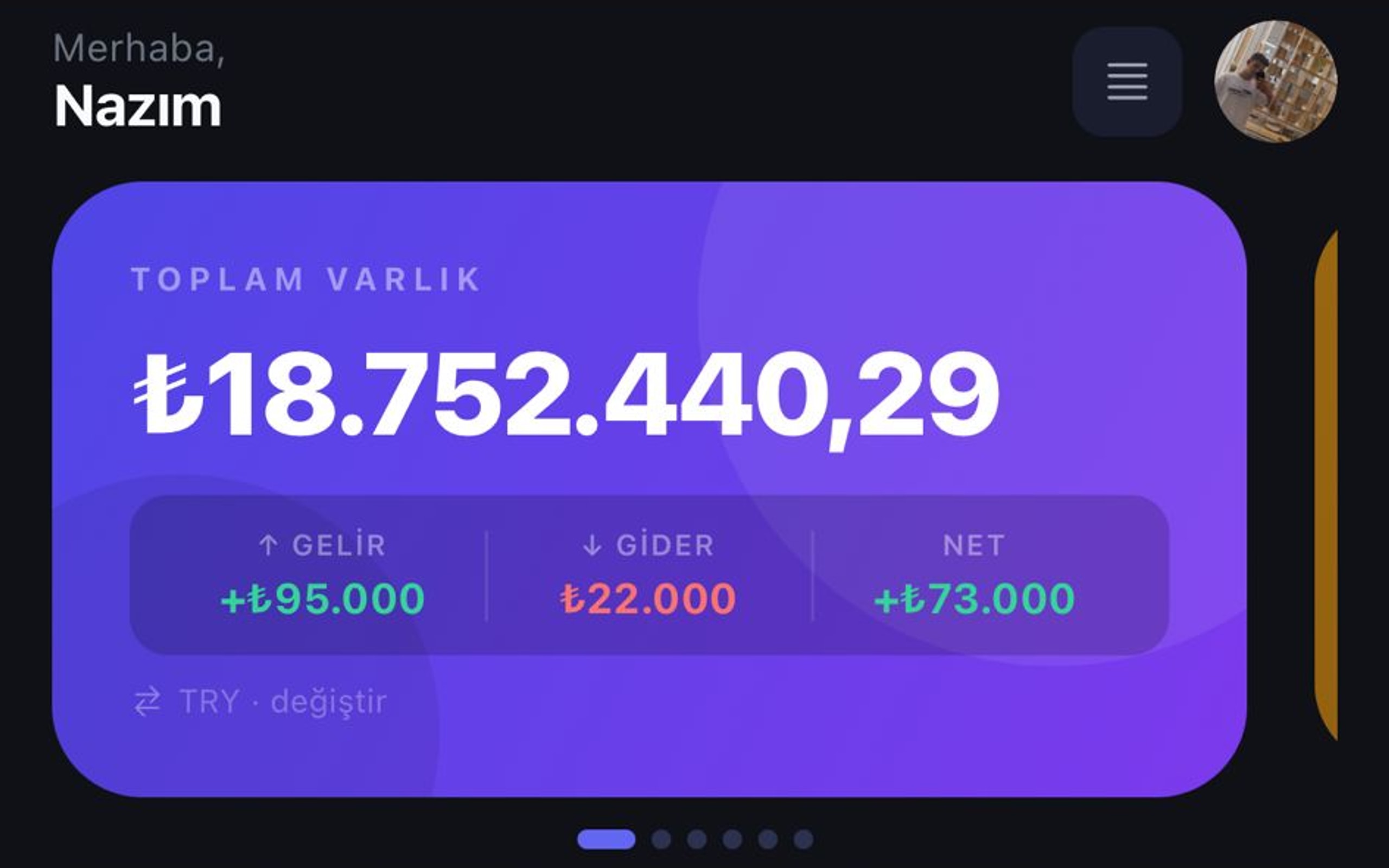 Varlio tarayıcıda — özet ve toplam varlık